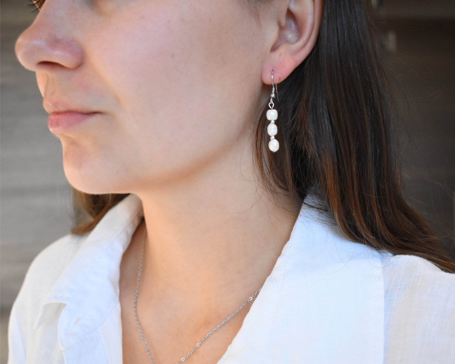 Vegane Ohrringe mit Perlen aus Keramik – nachhaltig & elegant