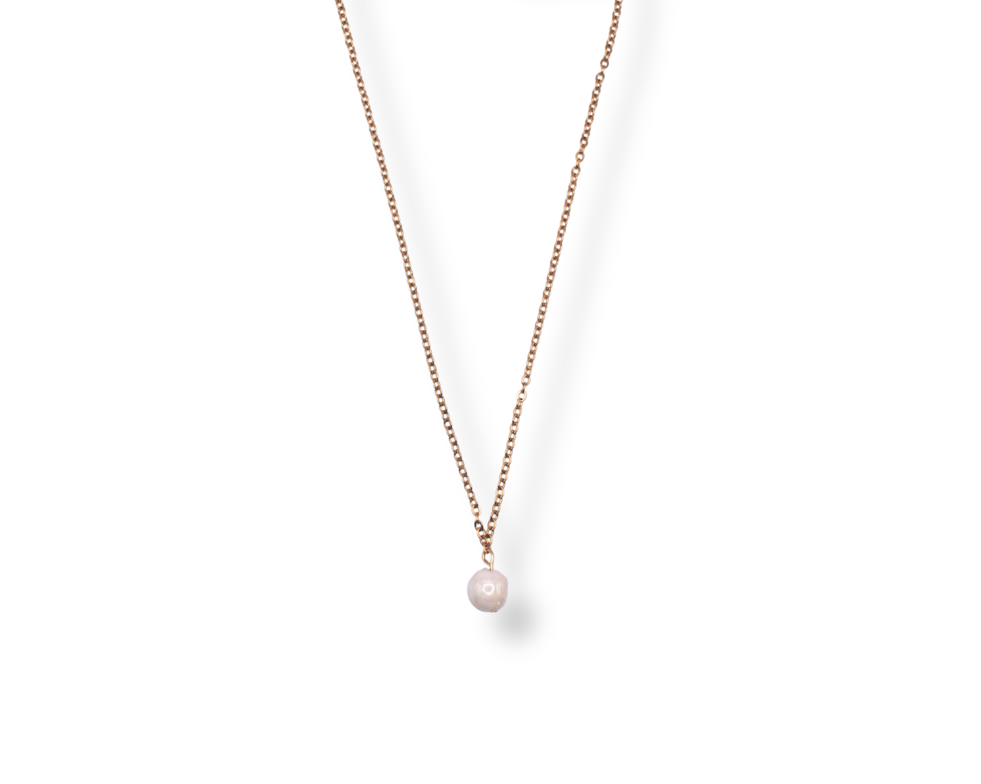 Viona Halskette mit veganen Keramikperlen aus Edelstahl.